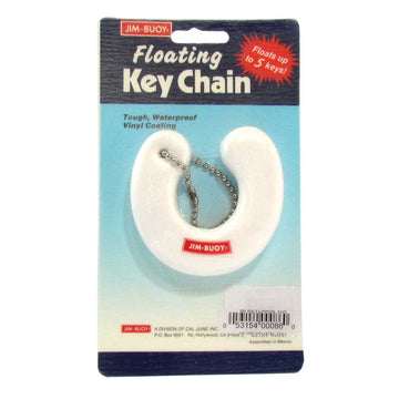 Floating Key Chain - White Horseshoe