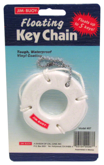Floating Key Chain - White Life Ring