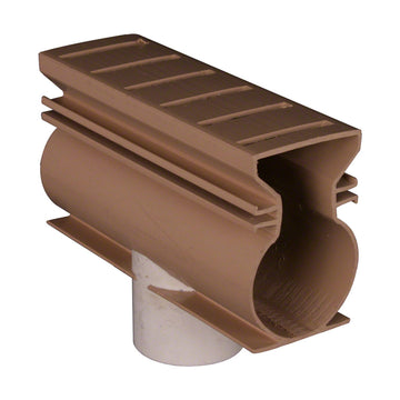 Deck Drain Down Adapter Fitting 1.6 Inch Width - Tan - Adapts to 1-1/2 Inch Schedule 40 Pipe