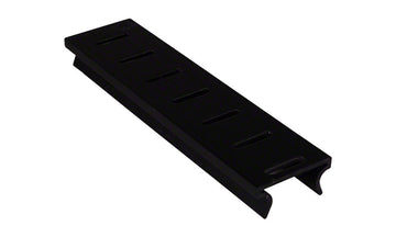 Frontier Deck Drain Top Cap Replacement - 1.7 Inch Width - Black - 10 Foot Lengths - Case of 8 (80 Feet)
