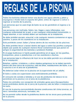 Nevada Pool Rules Sign in Spanish - 18 x 24 Inches on Heavy-Duty Aluminum