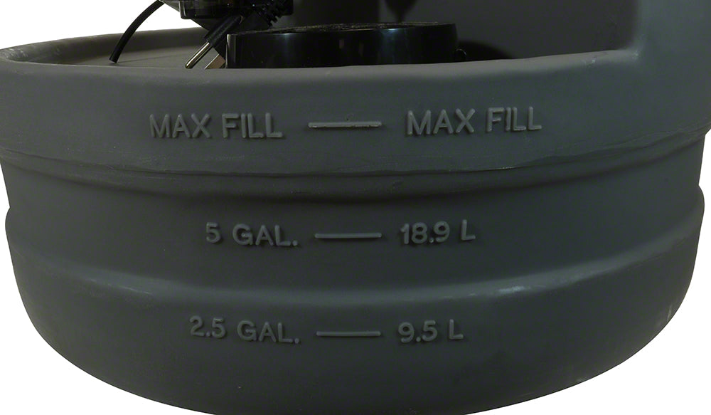7.5 Gallon Gray Chemical Tank With 45M1 Adjustable Pump - 25 PSI 3 GPD 120 Volt - 1/4 Inch UV Tubing