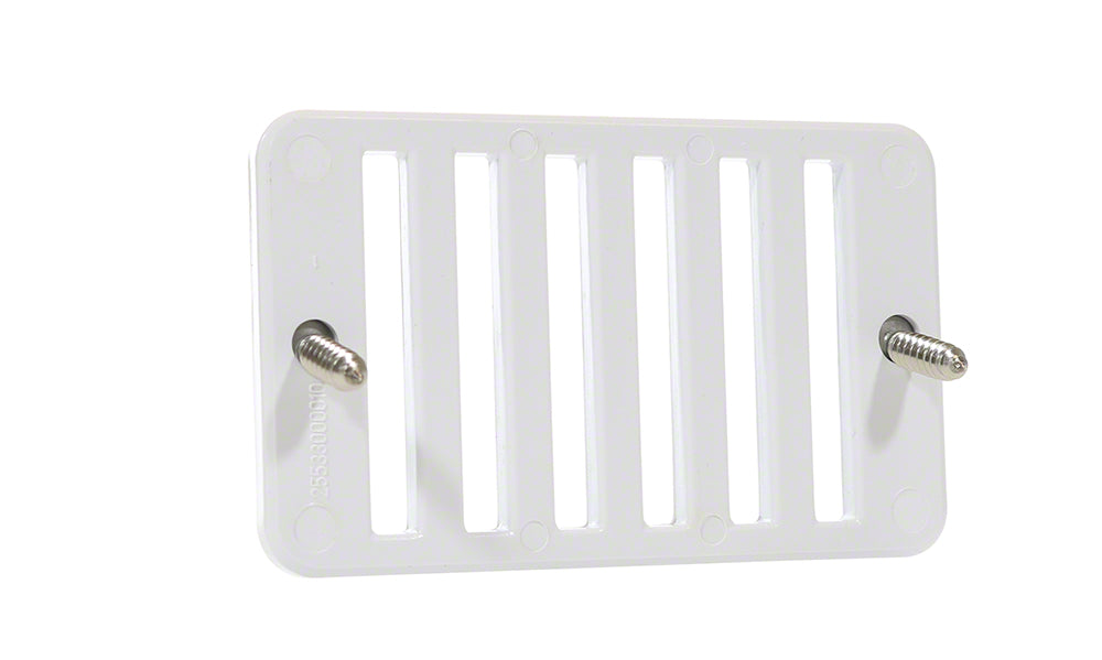 Gutter/Deck Grate With Screws - 2-3/8 x 4 Inches - White