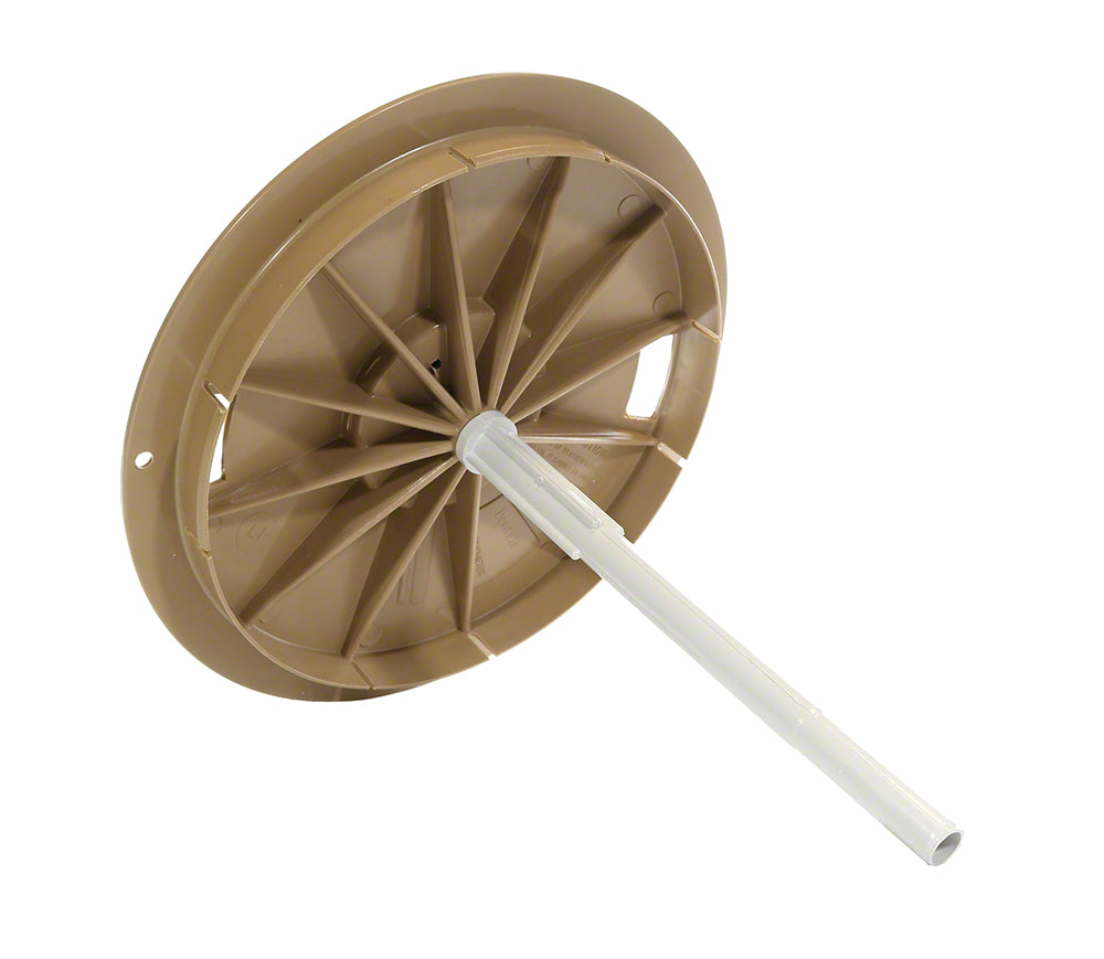 Skimmer Lid With Thermometer - 9-7/8 Inch Round - Almond