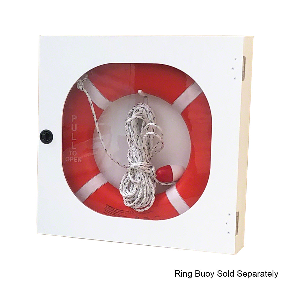 Ring Buoy Cabinet for 24 Inch Life Ring Buoy - Includes Throw Line