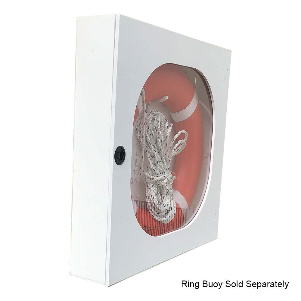 Ring Buoy Cabinet for 24 Inch Life Ring Buoy - Includes Throw Line