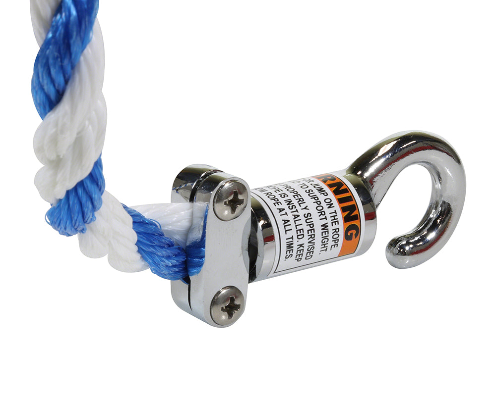 Pool Safety Rope and Float Kit - 18 Feet - 3/4 Inch Blue and White Rope with 5 x 9 Inch Locking Floats