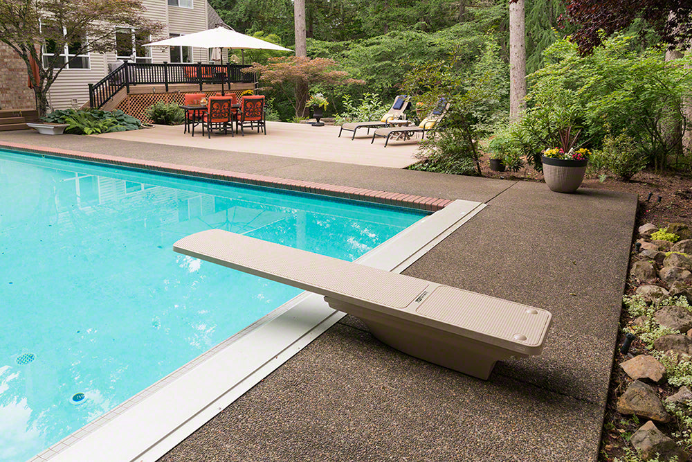TrueTread 8 Foot Residential Diving Board - Taupe With Tan TrueTread