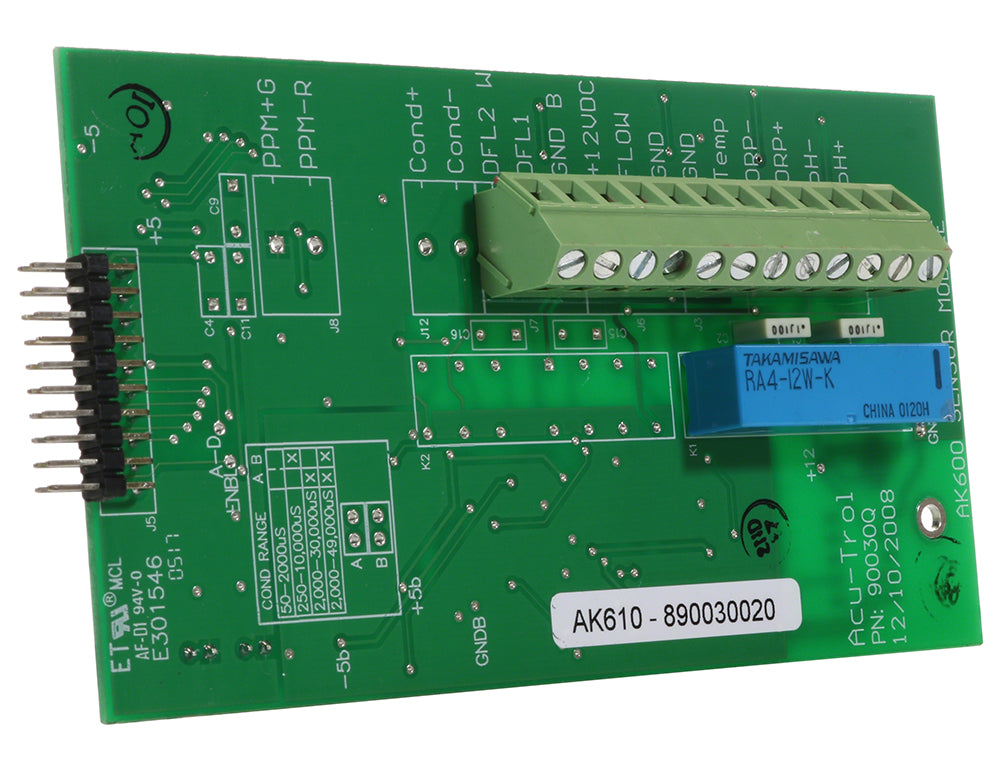AK600 3-Switch PCB Sensor Card - pH, ORP, Temp