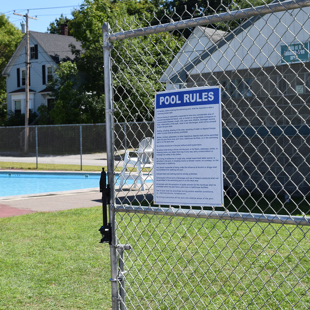 Pool Rules Sign - 18 x 24 Inches on Styrene Plastic