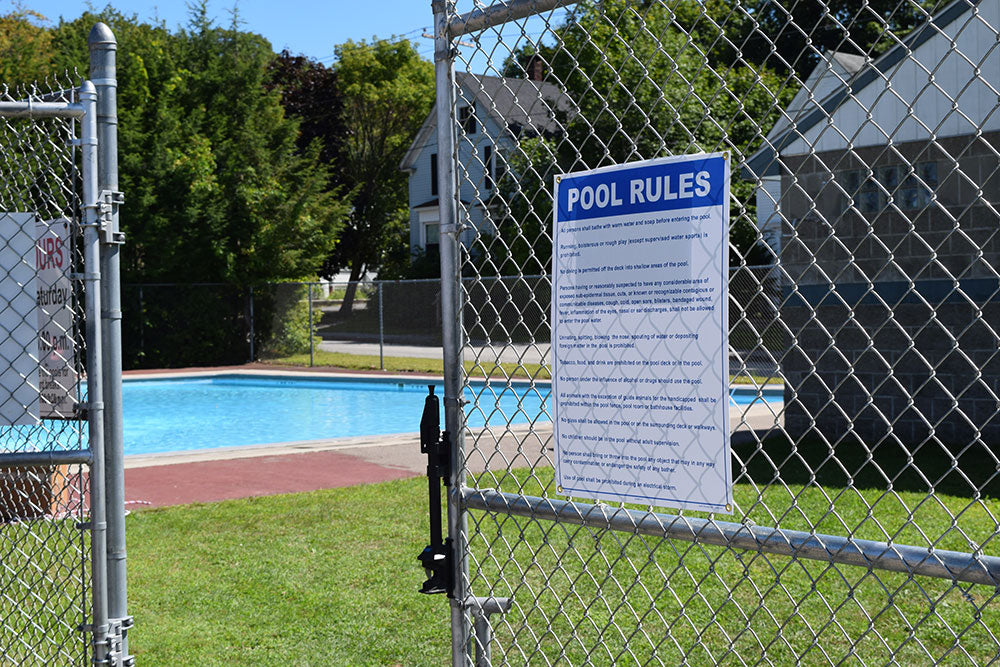 Connecticut Pool Rules Sign - 18 x 24 Inches on Styrene Plastic