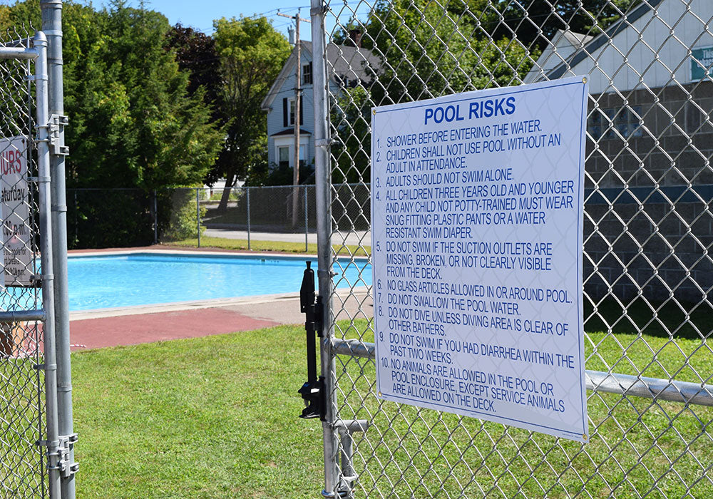 Georgia Pool Risks (Rules) Sign - 30 x 30 Inches on Styrene Plastic