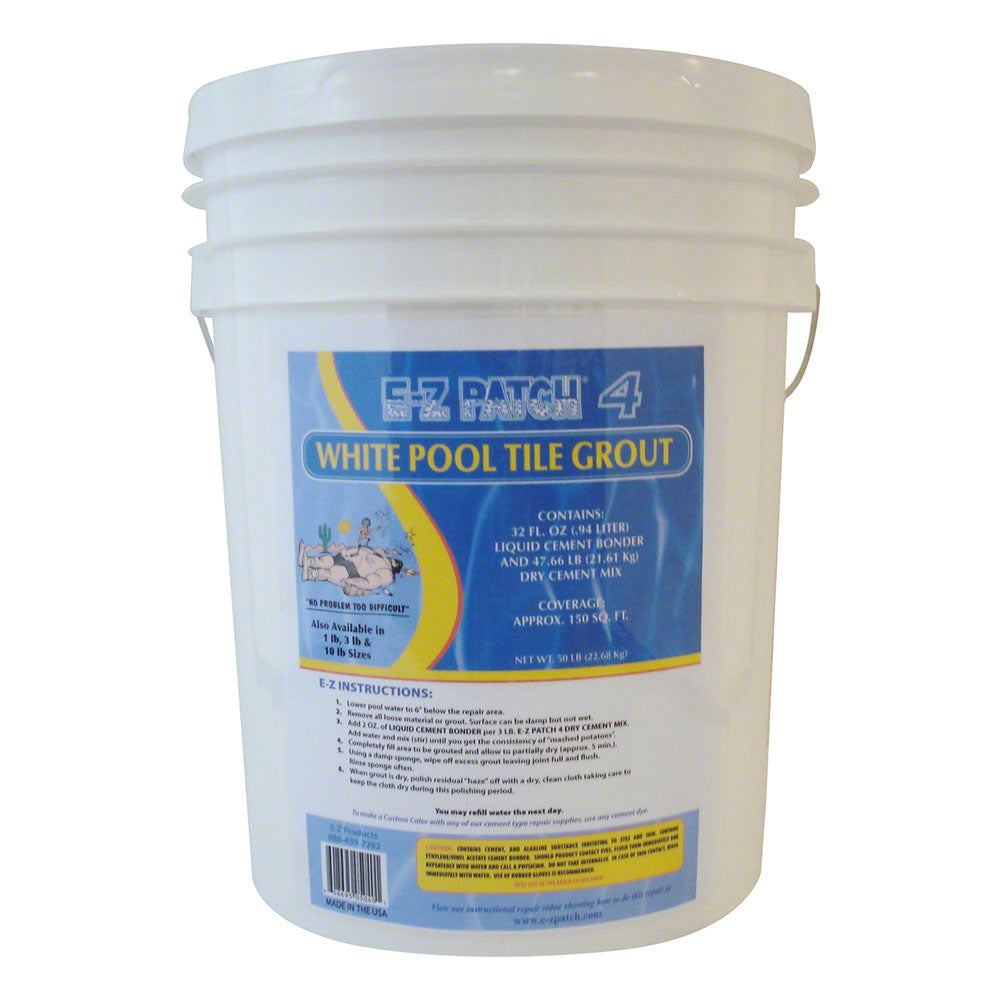 White Pool Tile Grout Repair 50 lbs EZ Patch EZP450
