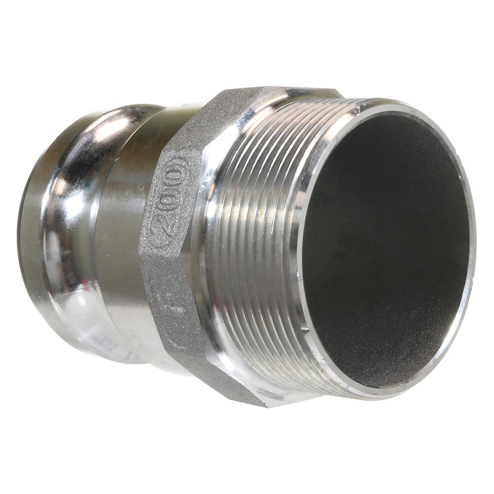 Aluminum Cam and Groove Male Adapter x Male NPT Thread - 2 Inch - Type F Adapter