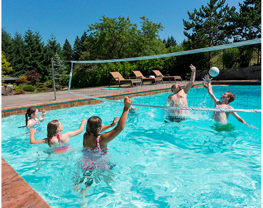 Salt Pool Volleyball Pool Game With 16 Foot Net and Anchors