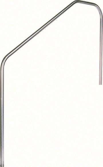 Stair Mounted 3-Bend 60 Inch Pool Hand Rail - 1.50 x .083 Inches - Marine Grade