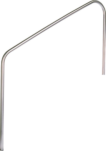 Stair Mounted 2-Bend 72 Inch Pool Hand Rail - 1.50 x .120 Inches - Marine Grade