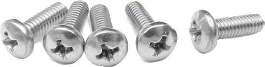 Pan Head Screws 8-32 x 1/2 Inch - Stainless Steel - Pack of 5