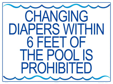Diaper Changing Instructions Sign - 24 x 18 Inches on Styrene Plastic