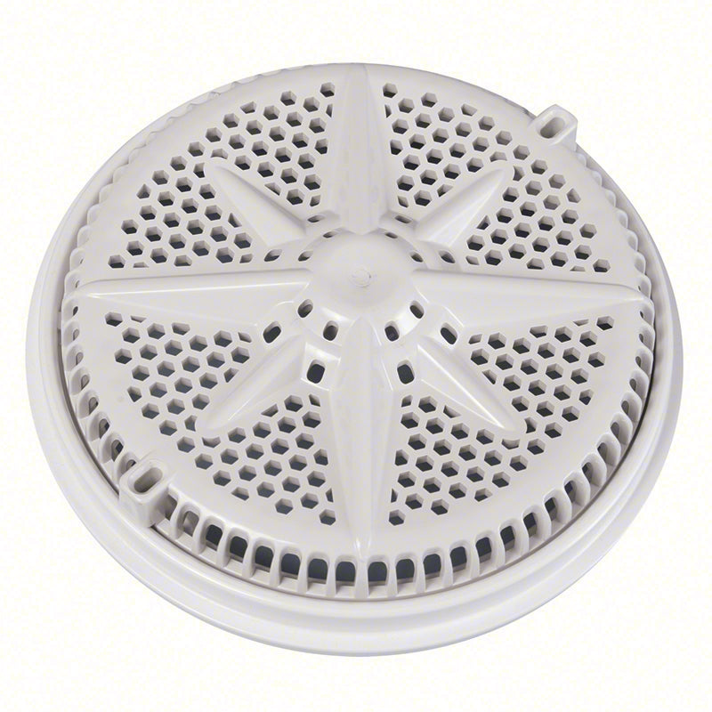 8 Inch StarGuard Main Drain Cover With Long Ring - White (2 Pack)