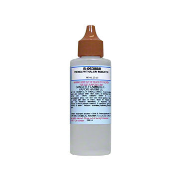 Taylor Phenolphthalein Indicator - Brown Cap - 2 Oz. (60 mL) Dropper Bottle - R-0638BR-C