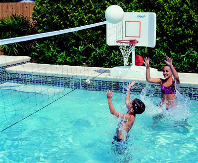 Spike-N-Splash Combo Pool Game (Volley and Basketball)