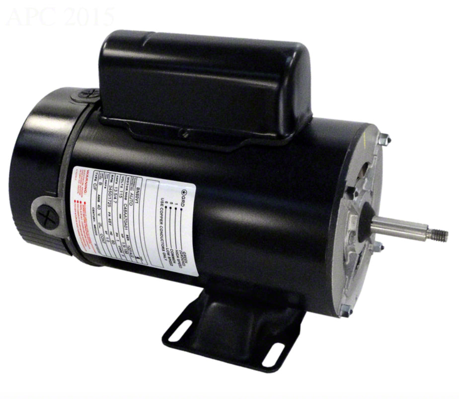 1-1/2 HP Pump Motor 48Y Frame - 2-Speed 1-Phase 115 Volts - Energy Efficient