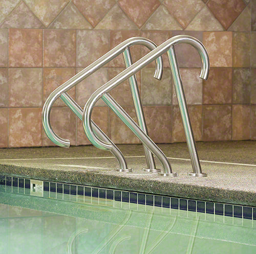 Meridian Designer Series Pool Hand Rails - 1.90 x .065 Inches - Pair - Marine Grade