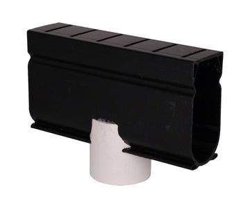Deck Drain Down Adapter Fitting 1.6 Inch Width - Black - Adapts to 1-1/2 Inch Schedule 40 Pipe