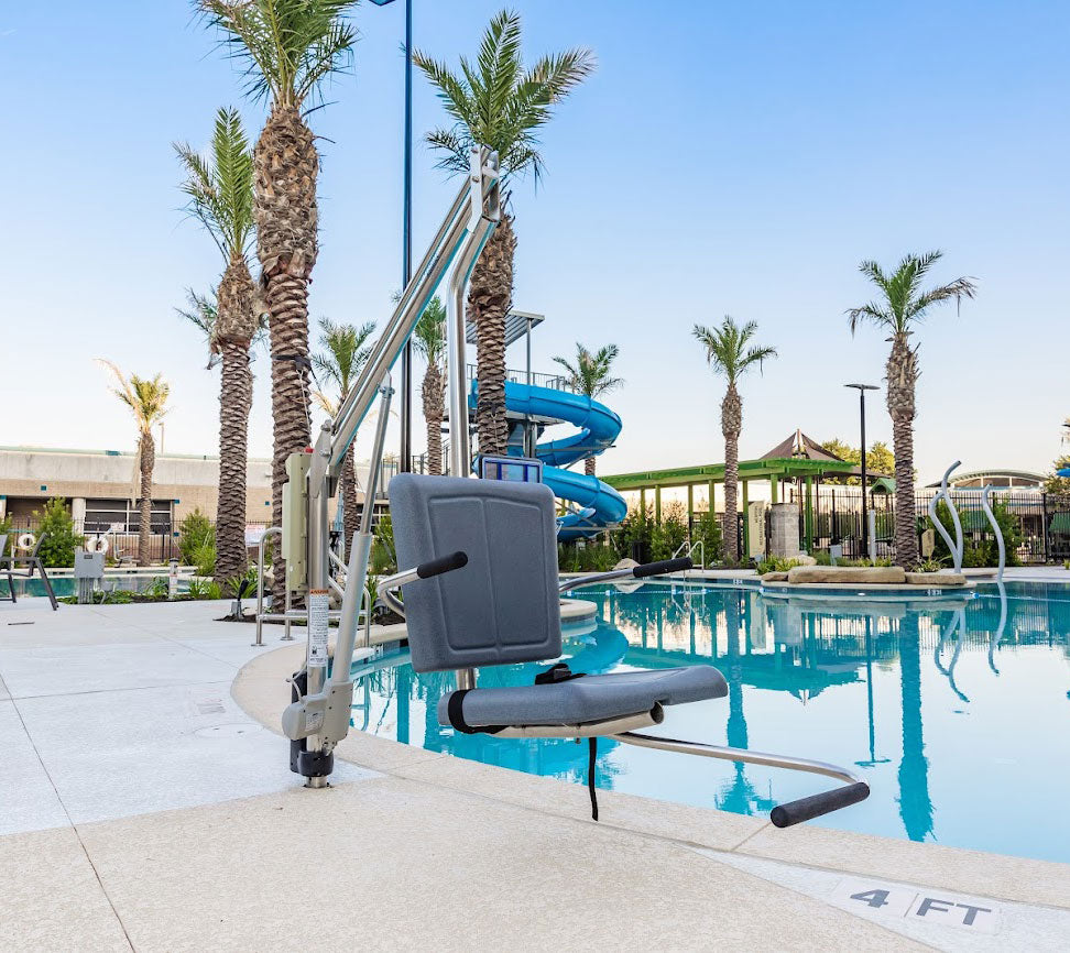 Motion Trek BP350 Deluxe Pool Lift With Anchor - 350 Pound Capacity