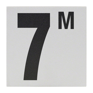 7M Metric Ceramic Skid Resistant Tile Depth Marker 6 Inch x 6 Inch with 5 Inch Lettering