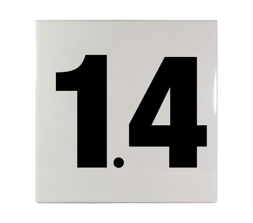 1.4 Ceramic Pool Depth Marker Tile C612614