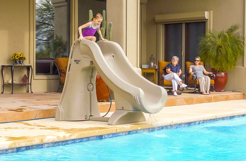 SlideAway Removeable Water Slide - Taupe