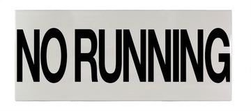 NO RUNNING Message Ceramic Smooth Tile Depth Marker 12 Inch x 6 Inch with 4 Inch Lettering