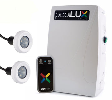 PoolLUX Plus LED Treo Lighting Kit With 2 Treo RGB Lights and 100 Watt PoolLUX Plus System