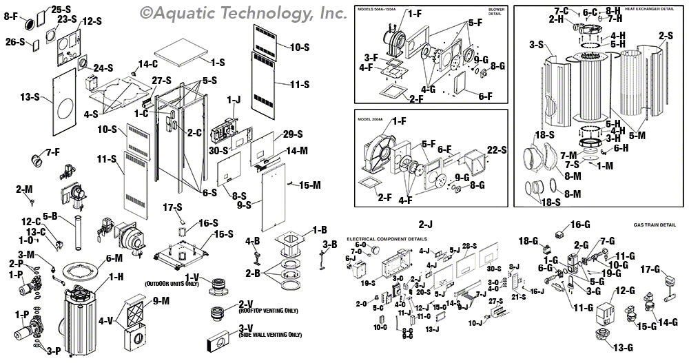 Raypak Mvb H, Wh, P Heater H, Wh, P 2004 Parts