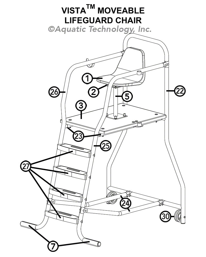 SR Smith Vista Lifeguard Chair Parts