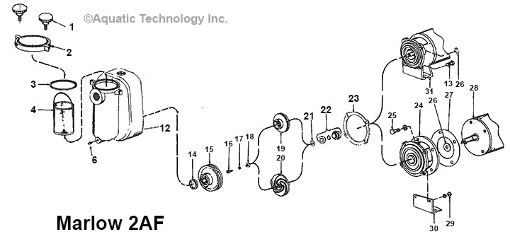 Marlow 2AF1 Series Pump Parts