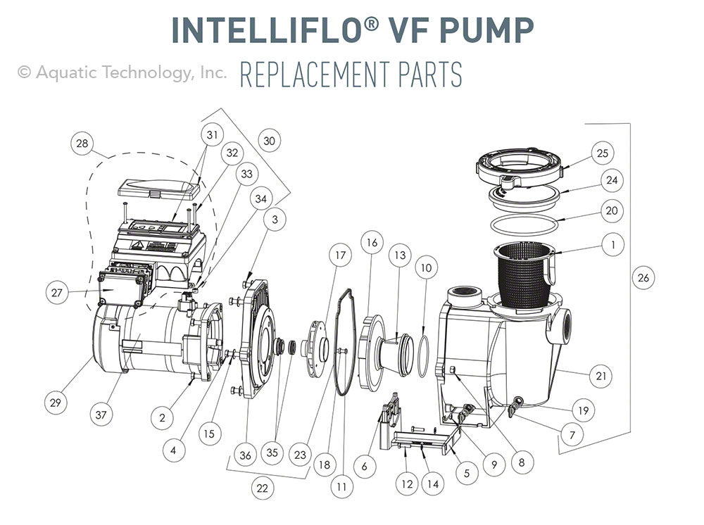 Pentair IntelliFlo VF Pump Parts