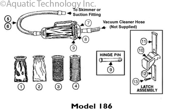 Pentair Leaf Trap Model 186 Parts