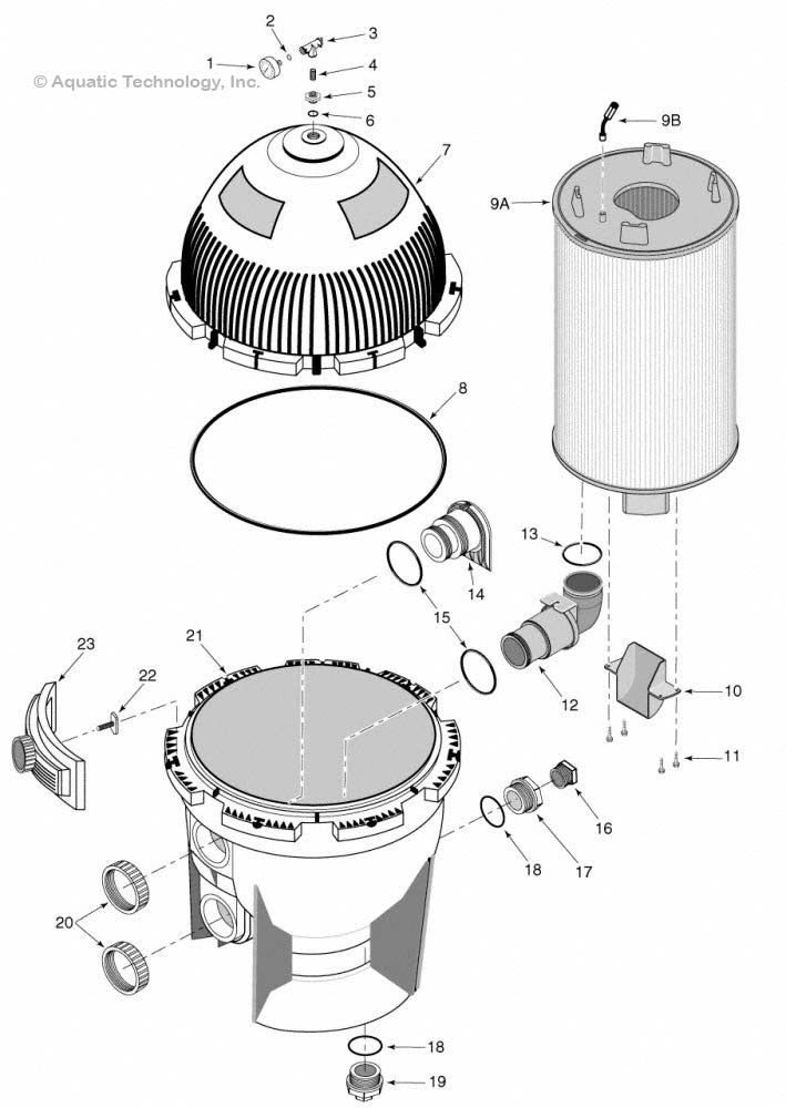 Sta-Rite System 3 (S7MD60 and STMD72) Modular D.E. Filter Parts