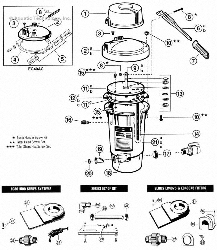 Hayward Perflex Filter EC30-40 Parts