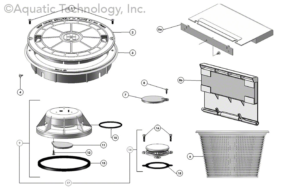 Hayward SkimMaster SP1070 Inground Concrete Skimmer Replacement Parts
