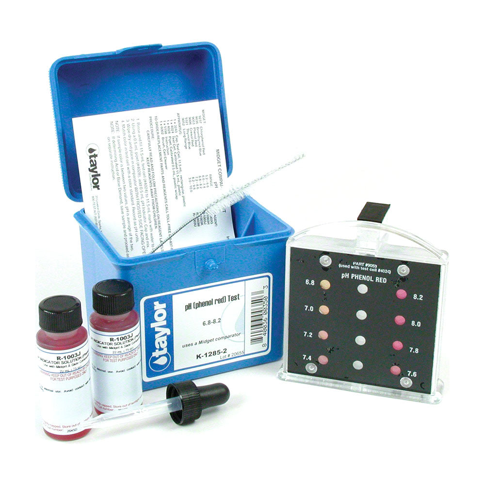 Taylor K-1285 Midget pH (Phenol Red) 6.8-8.2 Test Kit Parts