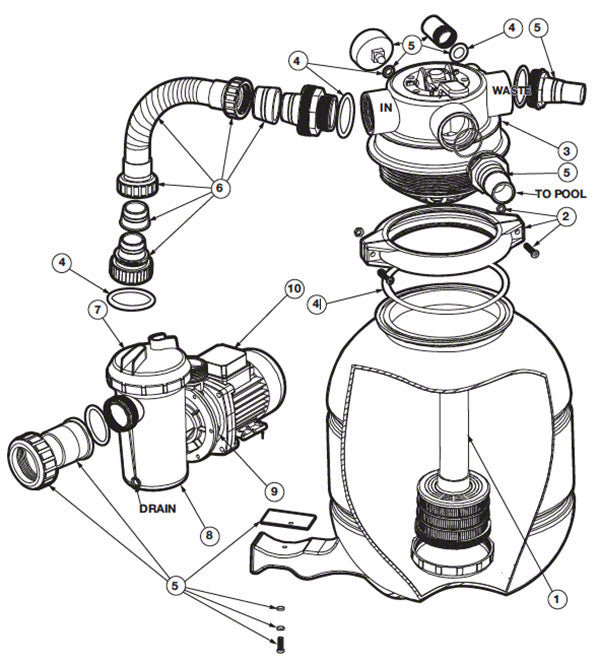 Hayward VL 40T32 Series Sand Filter Parts