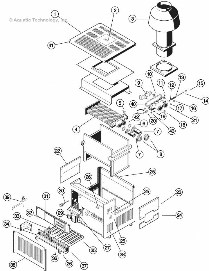 Hayward H-Series Milivolt And Electronic ED2 Heater Parts