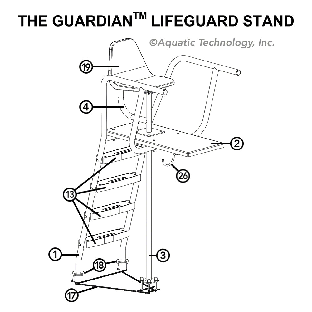 SR Smith Guardian Lifeguard Chair Parts
