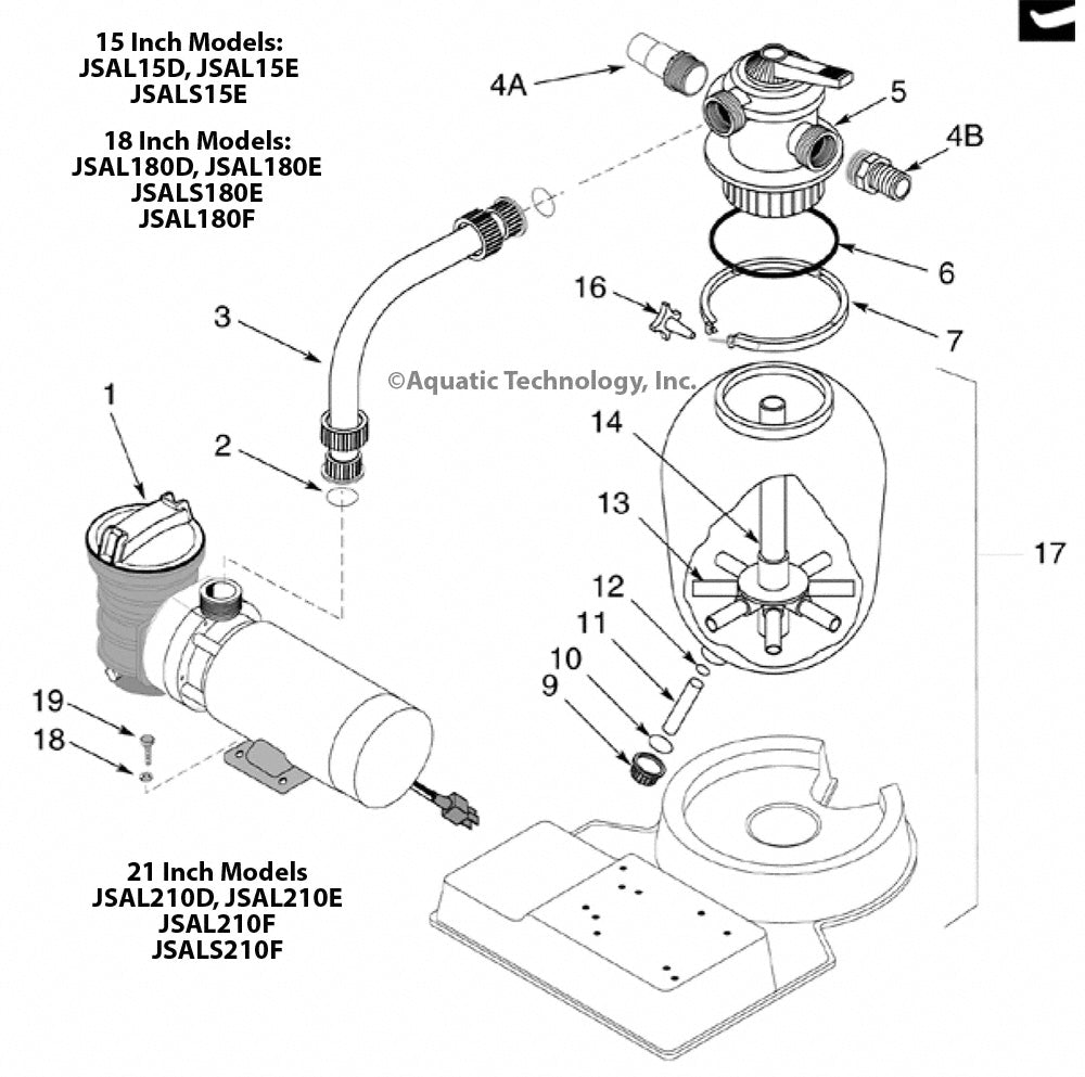 Sta-Rite Waterford Sand Filter System Parts (Prior to 2009)
