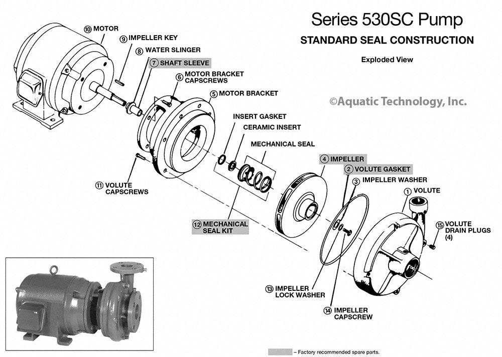 Marlow 530SC Model 7SC Pump Parts