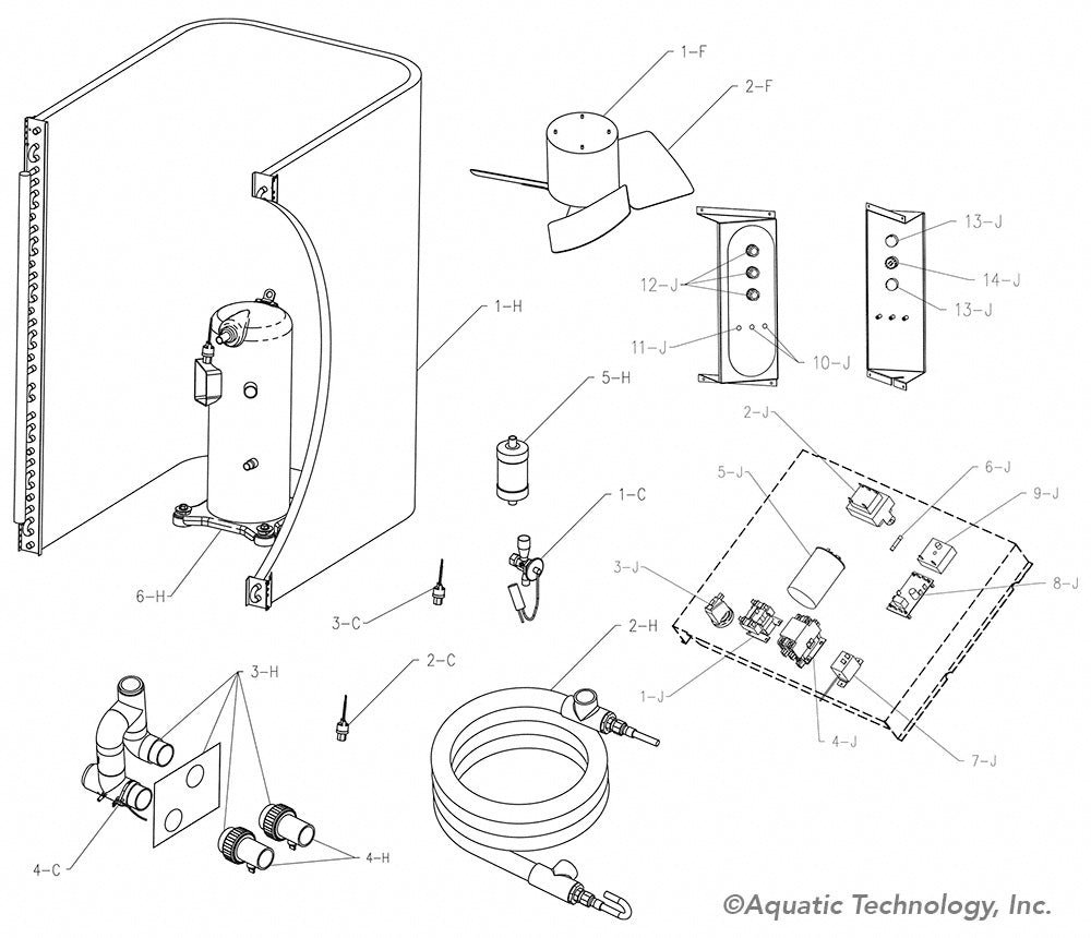 Raypak RHP 5100 Heat Pump Pool Heater Parts